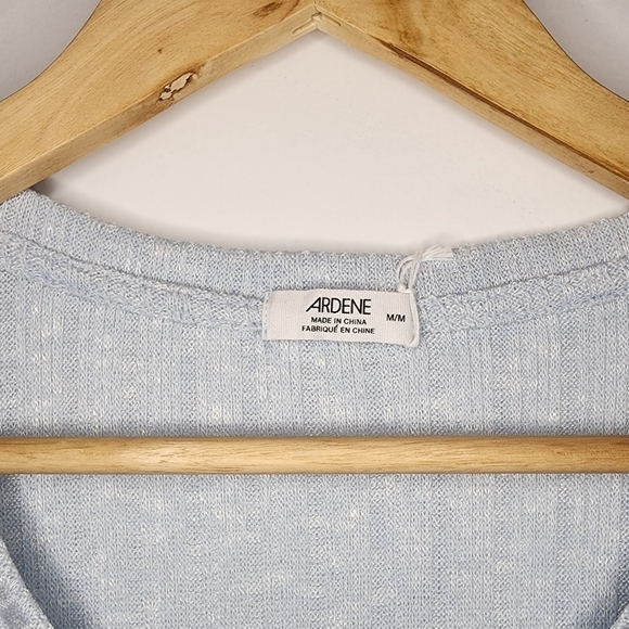 Ardene Blue Shirt Short Sleeve Medium - Picture 3 of 5